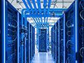 AI Data Center with Cooling Pipes