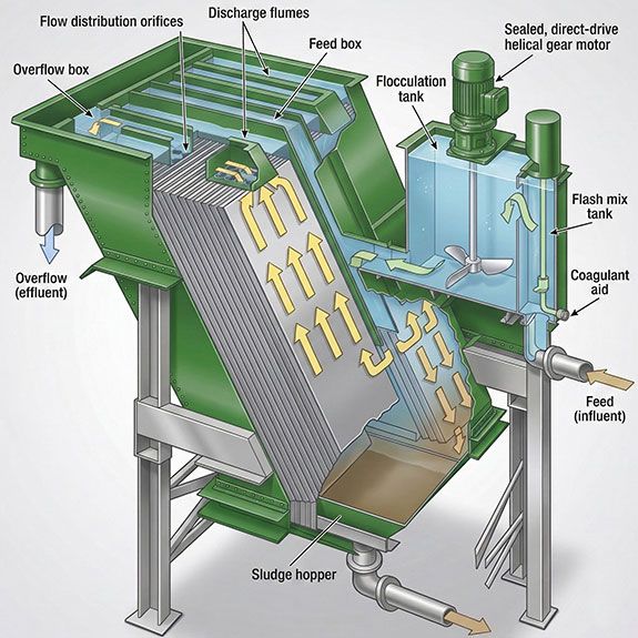 Diagram of a clarifier