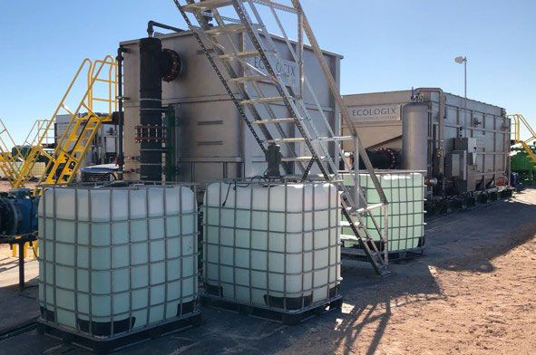 Ecologix DAF system used for primary physico-chemical treatment of industrial wastewater