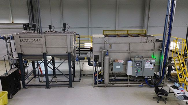An Ecologix system in an indoor industrial setting, emphasizing control and precision.